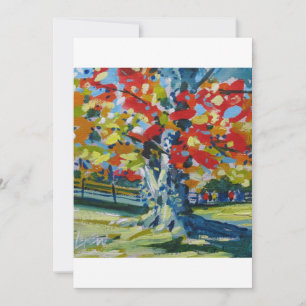 Cartão De Notas Vermelho de Carvalho #150201