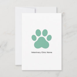 Cartão De Notas Veterinary Clinic Flat Note Card (3.5" × 5")
