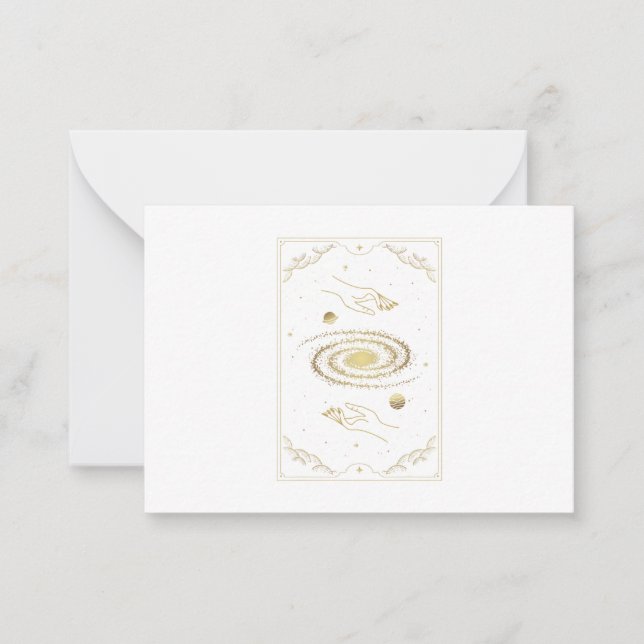 Cartão De Notas Via Látea Mãos Tarot Card (Frente)