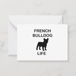 Cartão De Notas vida de buldogue francês