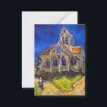 Cartão De Notas Vincent van Gogh - A Igreja em Auvers<br><div class="desc">Igreja de Auvers / l'Eglise à Auvers-sur-oise de Vincent Van Gogh em 1890</div>