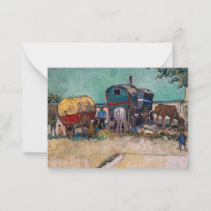 Cartão De Notas Vincent van Gogh - Caravanas, Acampamento Cigano p