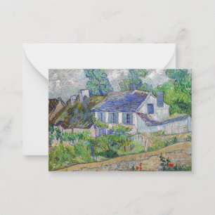 Cartão De Notas Vincent van Gogh - Casas em Auvers