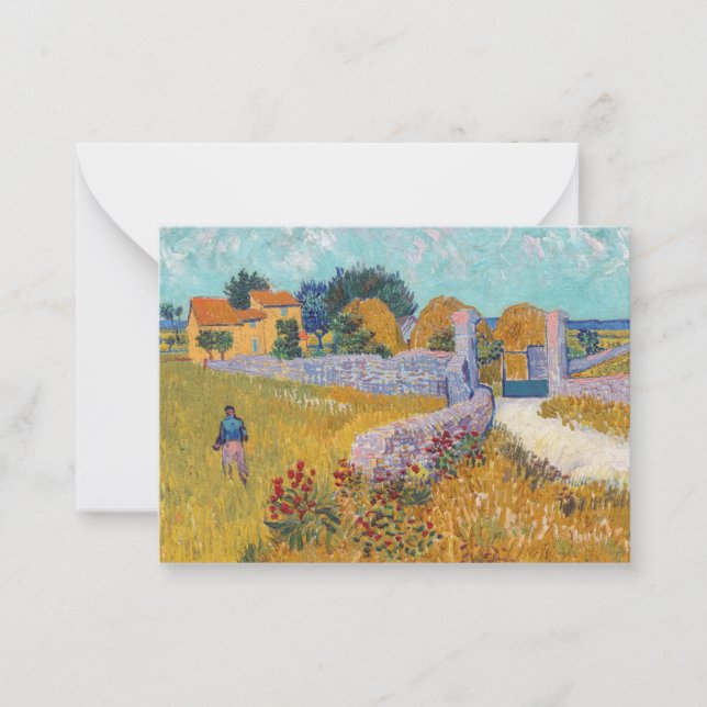Cartão De Notas Vincent van Gogh - Farmhouse in Provence (Frente)