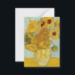 Cartão De Notas Vincent Van Gogh - Vase com Doze Girassóis<br><div class="desc">Vase com Doze girassóis / Vase avec douze tournesols - Vincent Van Gogh,  agosto de 1888 - Sunflower 1888 terceira versão (F456)</div>