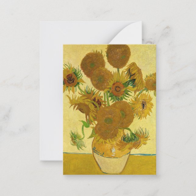 Cartão De Notas Vincent van Gogh - Vase com Quinze Girassóis (Frente)