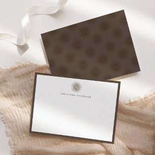 Cartão De Notas Vintage Compass Rosa Personalizado Brown