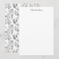 Vintage French Floral Fantasy Toile-Black