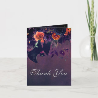 Cartão De Notas Vintage Gótico Purple Dark Floral