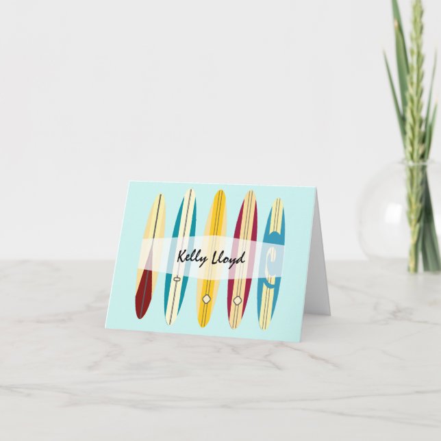 Cartão De Notas Vintage Longboards (Frente)