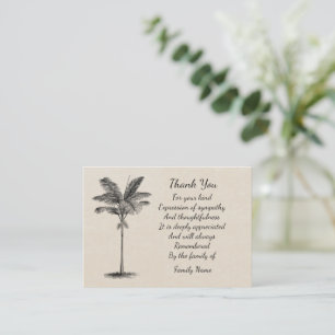 Cartão De Notas Vintage Palm Tree Obrigado