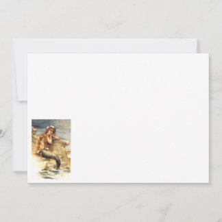 Cartão De Notas Vintage Pequena Sereia