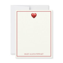 Vintage Red e Cream Gingham com Coração