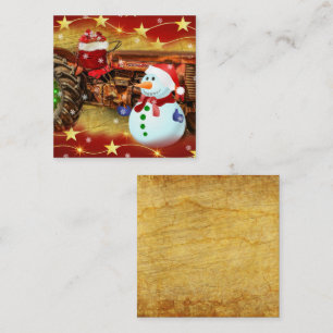 Cartão De Notas Vintage Red Fazenda Trator Christmas