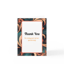 Vintage Retro Floral Obrigado