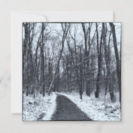 Cartão De Notas Vintage Style Photo Hiking Trail in Winter