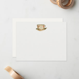 Cartão De Notas Vintage Tea Cup