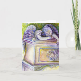 Cartão De Notas Vintage Weeping Angel Watercolor Painting