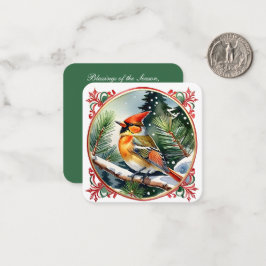 Cartão De Notas Vintage Winter Wonderland: Natal Cardeal