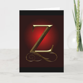Cartão De Notas VIP Gold “Z” monogram in red and black