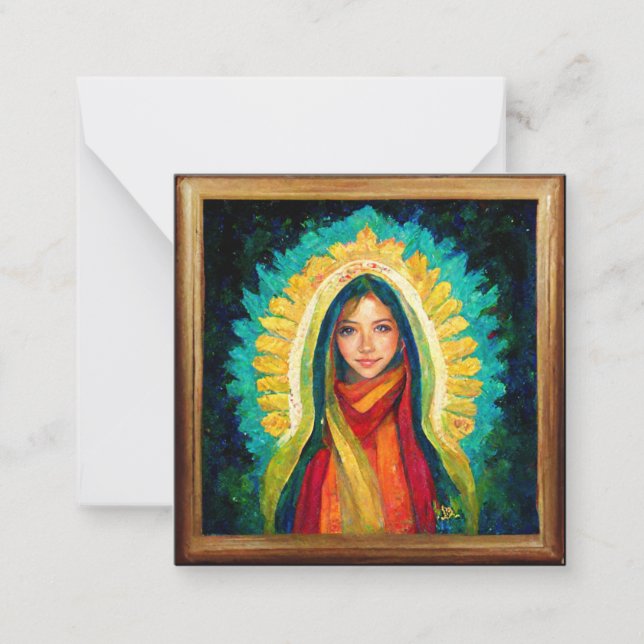 Cartão De Notas Virgem Moderna de Guadalupe (Frente)