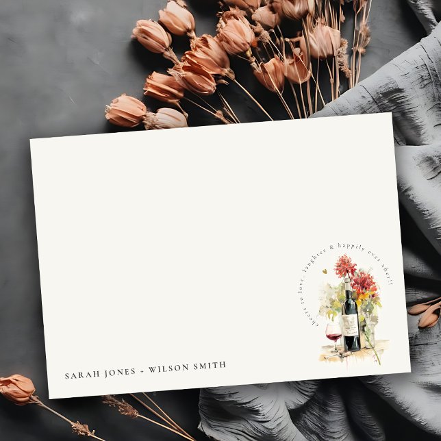 Cartão De Notas Viva, Casamento Floral Amarelo Vermelho (Criador carregado)