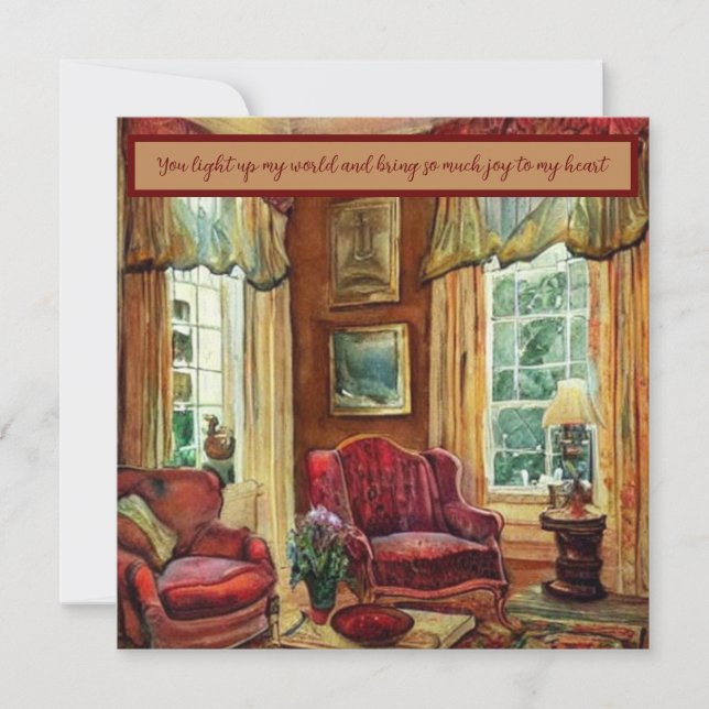 Cartão De Notas Você acende meu mundo (Frente)