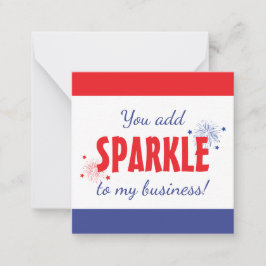 Cartão De Notas Você Adiciona O Sparkle À Minha Empresa