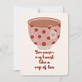 Cartão De Notas Você Aquece Meu Coração Como Uma Xícara de Chá