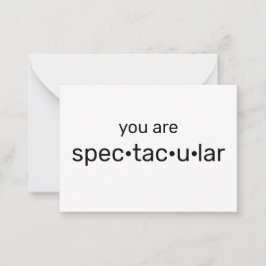 Cartão De Notas Você é Espetacular, legal branco preto