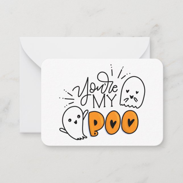 Cartão De Notas Você é meu presente de Boo Envelopes (Frente)