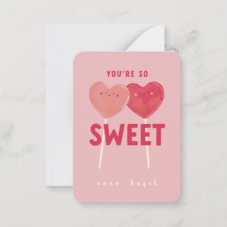 Cartão De Notas Você é Tão Doce Sala de Aula do Dia dos Namorados