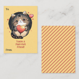 Cartão De Notas Você É Um Amigo Perfeito Gato Tema Dia dos Namorad