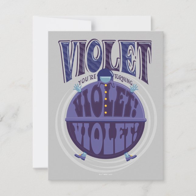 Cartão De Notas Você está ficando Violeta, Violeta! (Frente)