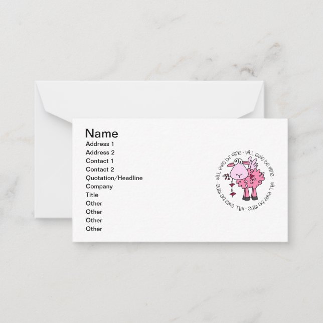 Cartão De Notas Você Será O Meu Namorados (Frente)