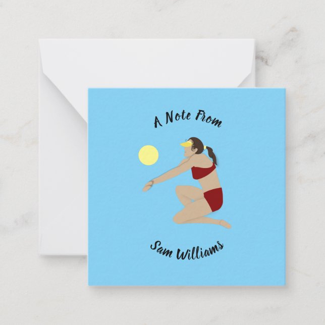 Cartão De Notas Voleibol de praia (Frente)