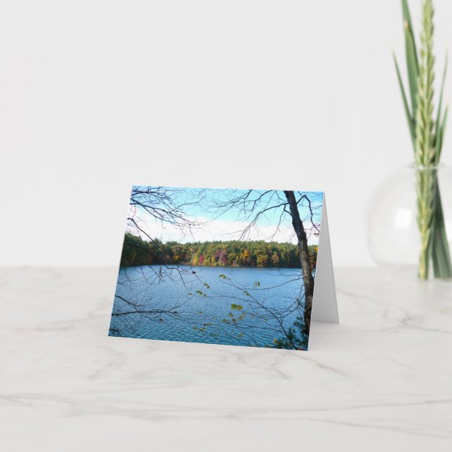 Cartão De Notas Walden Pond in the Fall (Frente)
