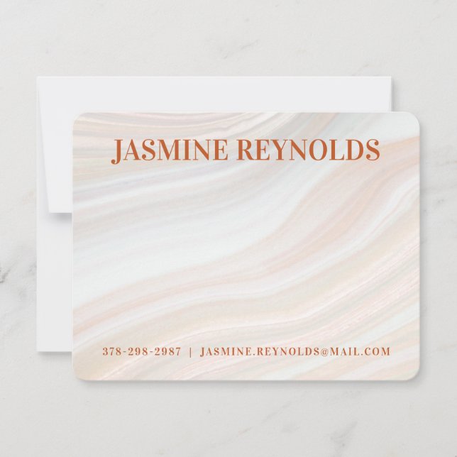 Cartão De Notas Warm Marble Geode (Frente)