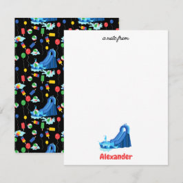Cartão De Notas Waterslide Crianças Verão Splish Splash Aniversári