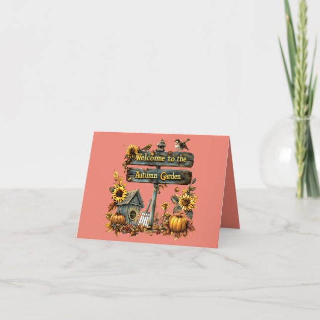 Cartão De Notas Welcome to Automn (Frente)