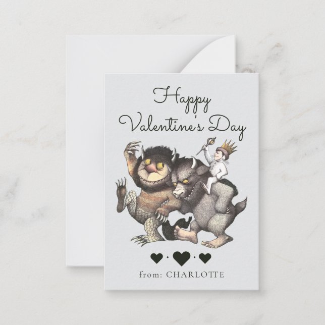 Cartão De Notas Where The Wild Things Are Valentine Photo (Frente)