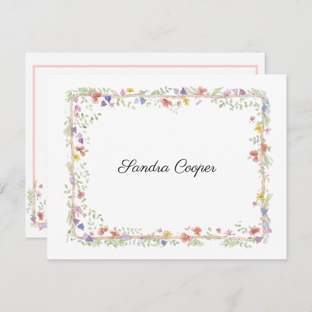 Cartão De Notas Whimsical Possui Uma Pessoa Na Sua Mesa (Frente/Verso)