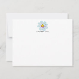 Cartão De Notas White Floral Pintado Personalizado