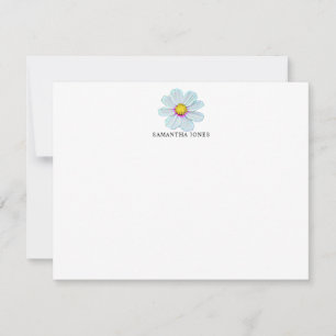 Cartão De Notas White Floral Pintado Personalizado