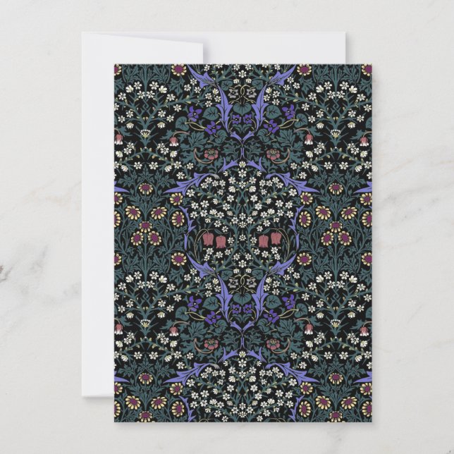 Cartão De Notas William Morris Blackthorn Victorian Botanical (Frente)