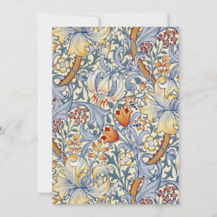 Cartão De Notas William Morris Dourado Lily Flat Note Card