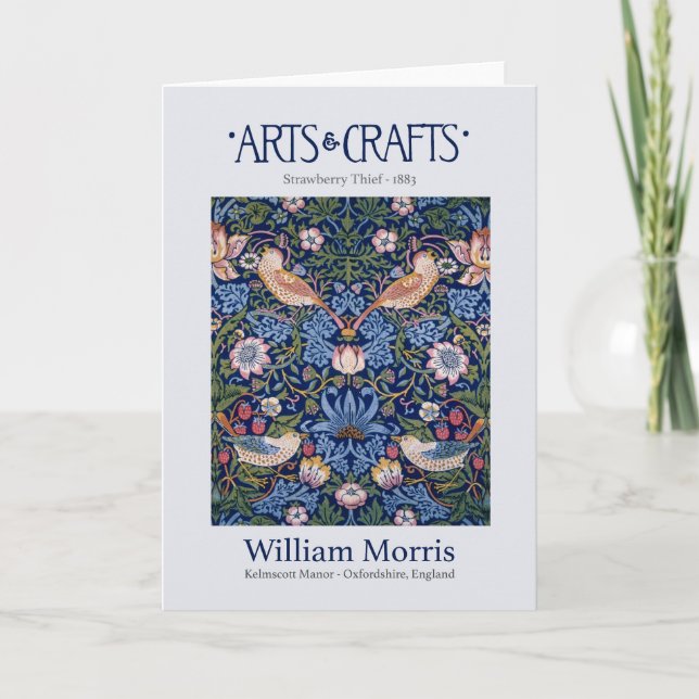 Cartão De Notas William Morris Strawberry Thief (Frente)