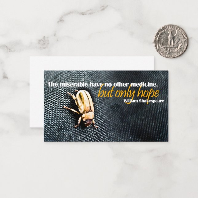 Cartão De Notas William Shakespeare, uma citação inspiradora "Espe (Frente/Verso In Situ)