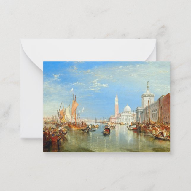 Cartão De Notas William Turner - Veneza, Dogana & San Giorgio (Frente)