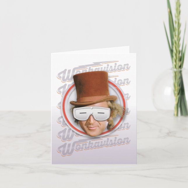 Cartão De Notas Willy Wonka de Óculos Wonkavision (Frente)